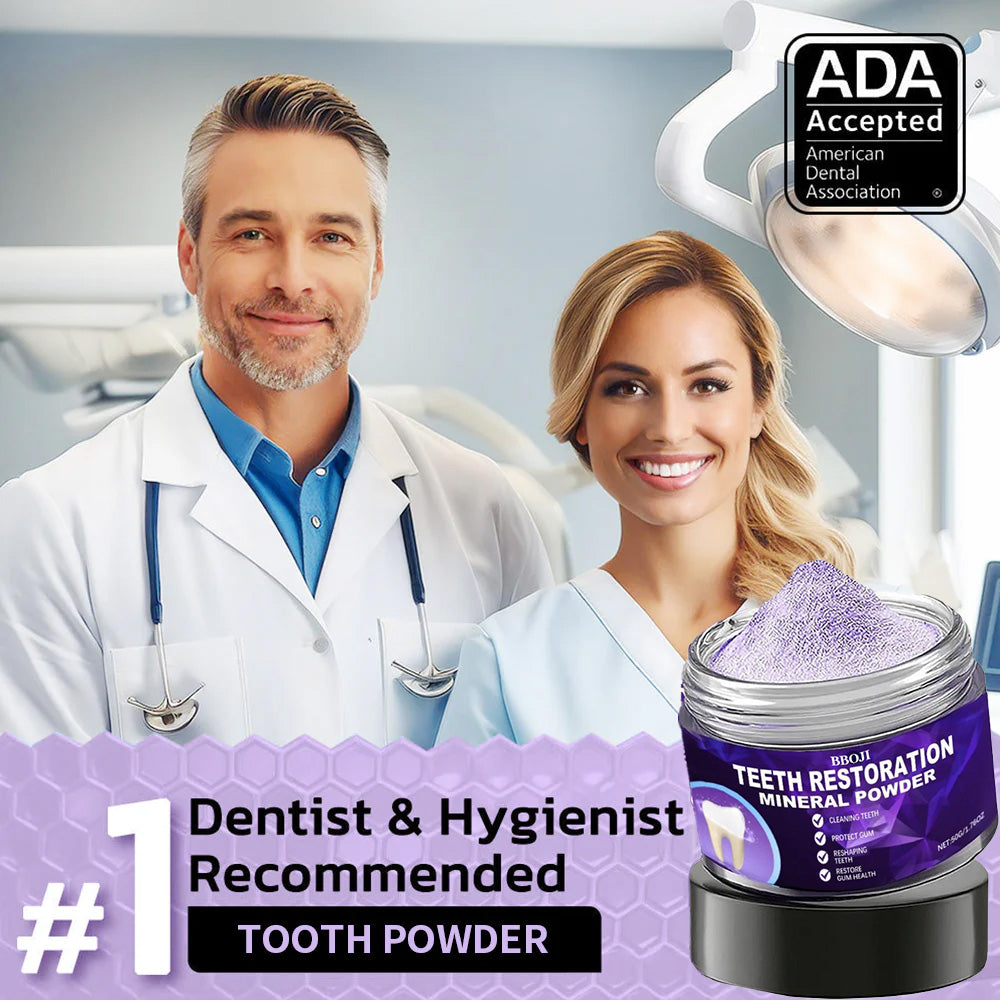 Mineral tooth powder shown as part of a bathroom routine