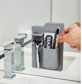 Multi-Functional Silicone Toothbrush Holder