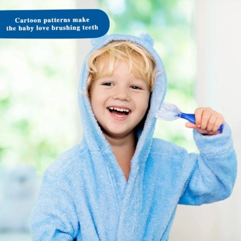 Teddy Bear U-Shaped Toothbrush for Kids