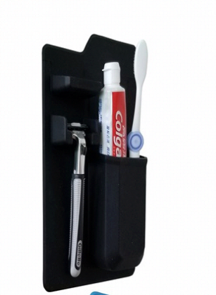 Silicone toothbrush organiser providing neat countertop storage