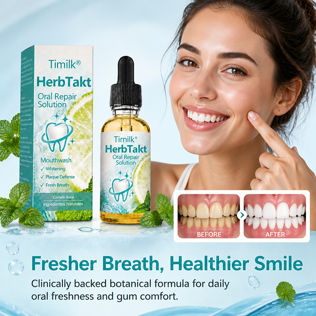Botanical breath freshening drops with mint-inspired design