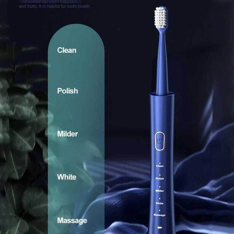 Electric toothbrush handle with attached brush head