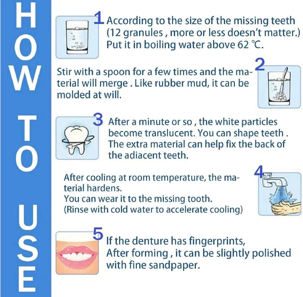 Tooth repair kit arranged for at-home use