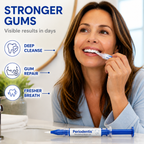 Soft toothbrush handle and gentle bristle head displayed together