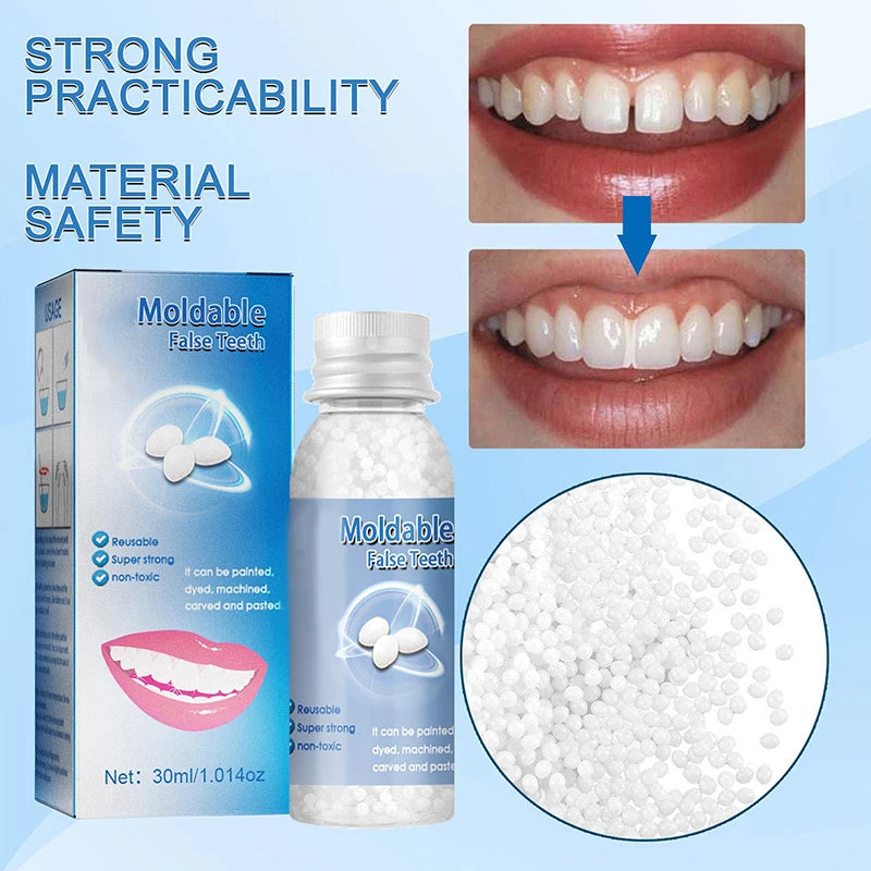 Removable dental veneer positioned to demonstrate its slip-on fit