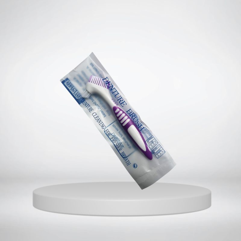 Denture toothbrush suitable for cleaning false teeth