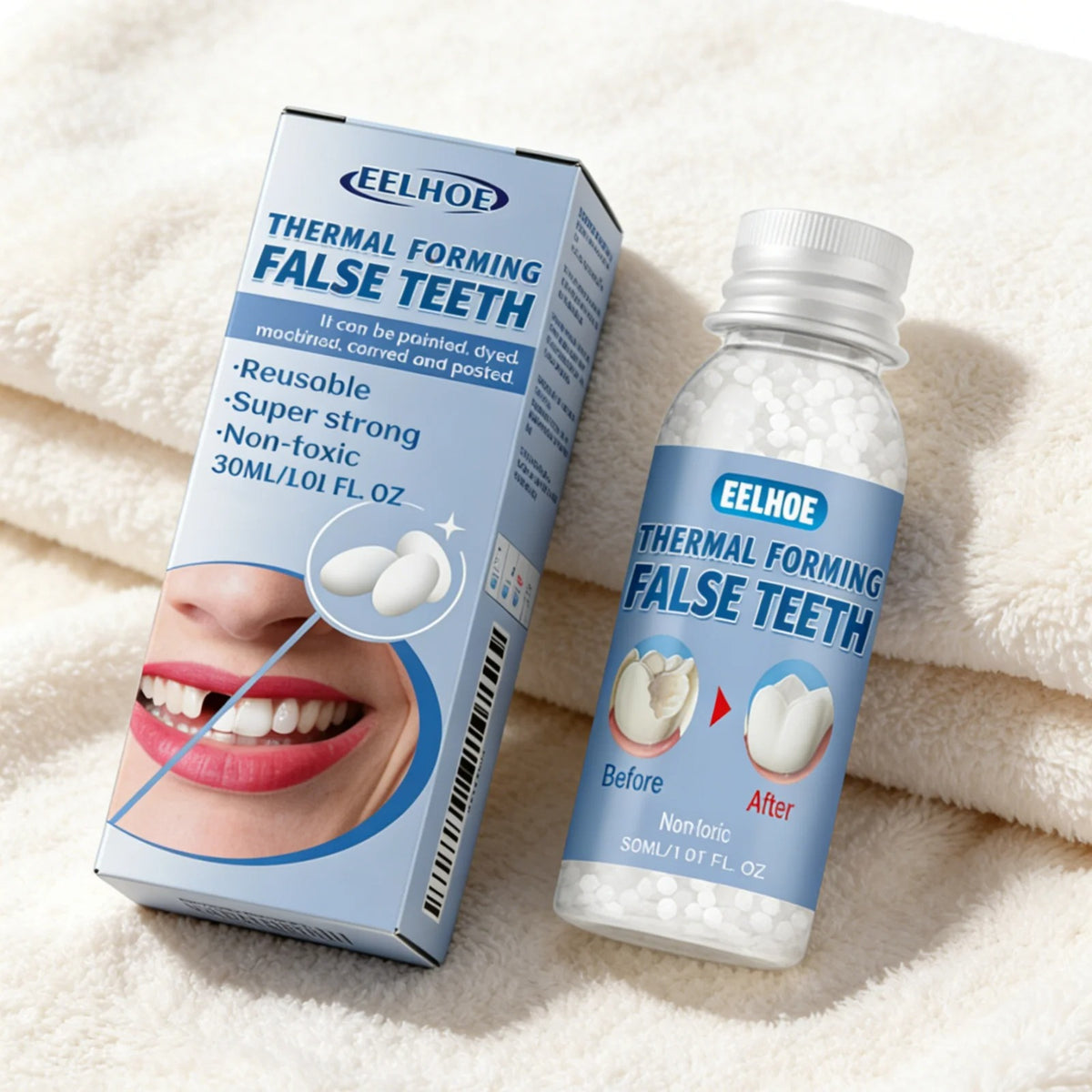 Temporary Tooth Repair Kit With Mouldable Resin