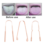 Copper tongue scraper with smooth rounded edges
