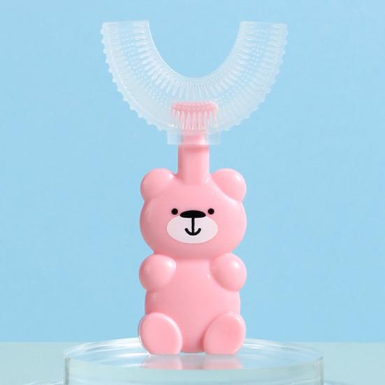 Teddy Bear U-Shaped Toothbrush for Kids