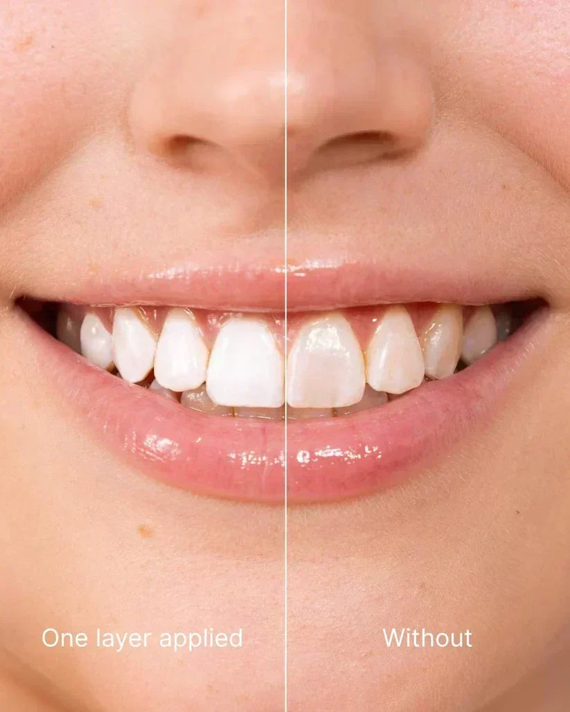 Oral care product presented for a brighter-looking smile