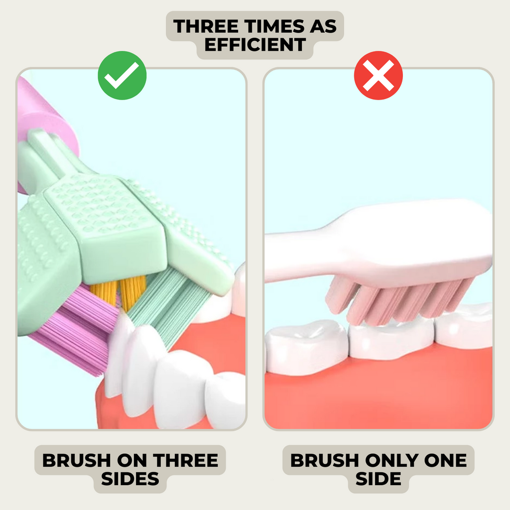 Gentle cleaning toothbrush designed to support a healthier-looking smile