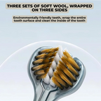 Three-sided toothbrush head designed to clean teeth from several sides