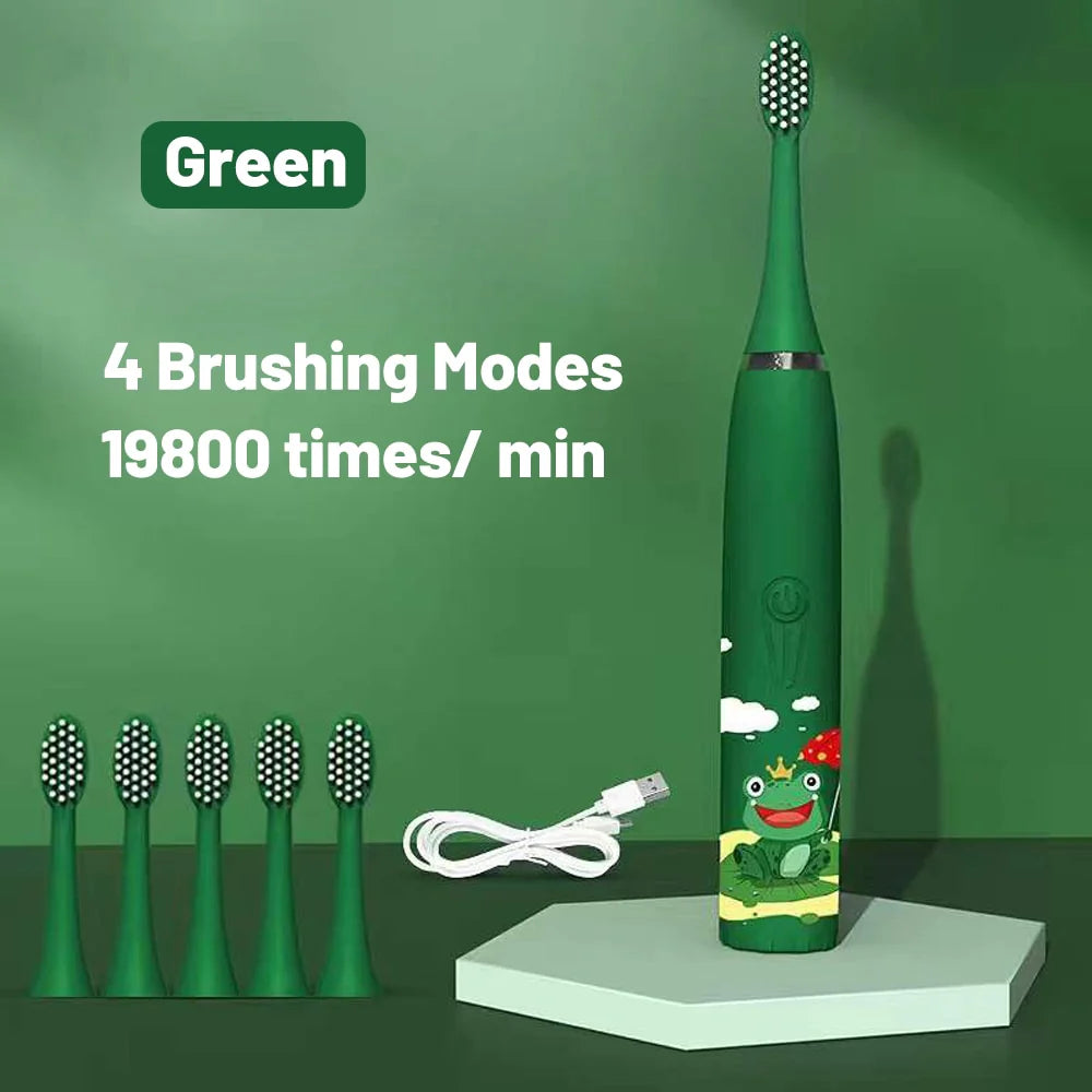 Kids Sonic Electric Toothbrush with Animal Design