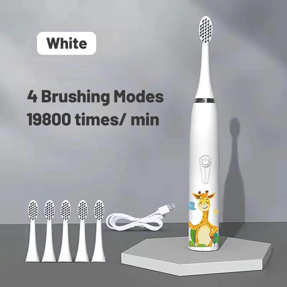 Kids Sonic Electric Toothbrush with Animal Design