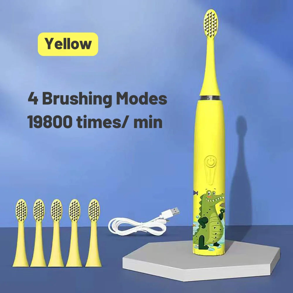 Kids Sonic Electric Toothbrush with Animal Design