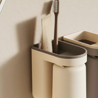 Wall-mounted magnetic holder keeping toothbrushes organised