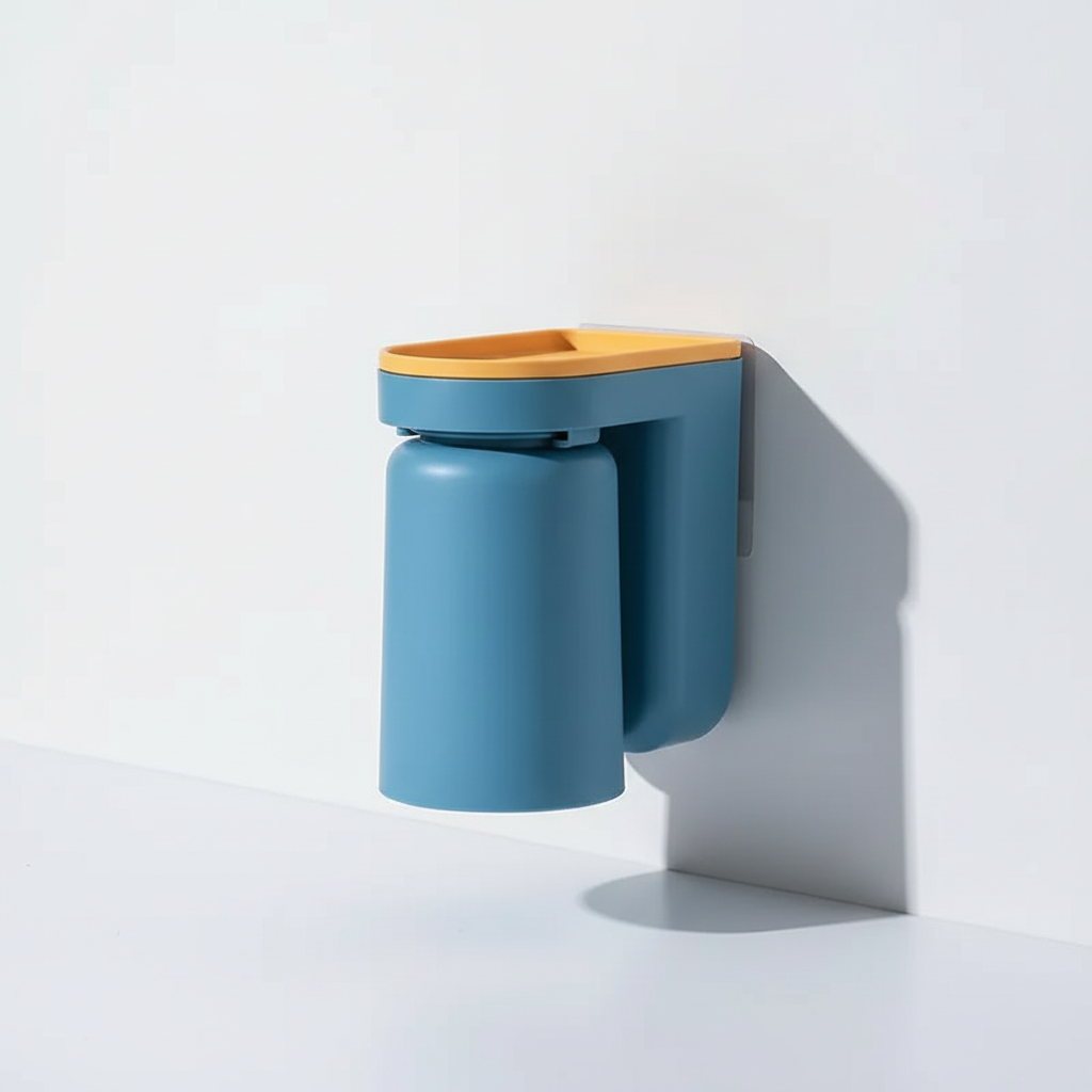 Magnetic Wall-Mounted Toothbrush Holder With Cup