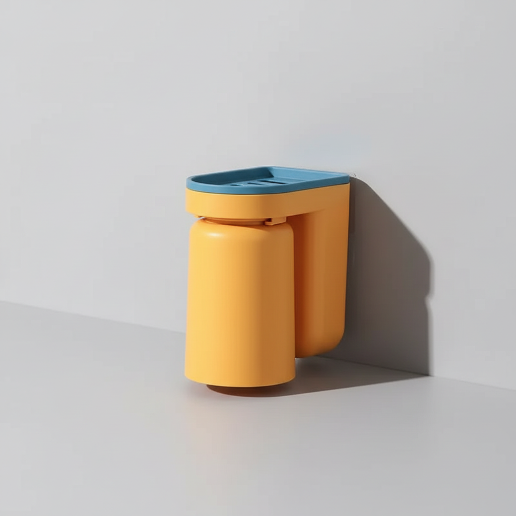 Magnetic Wall-Mounted Toothbrush Holder With Cup