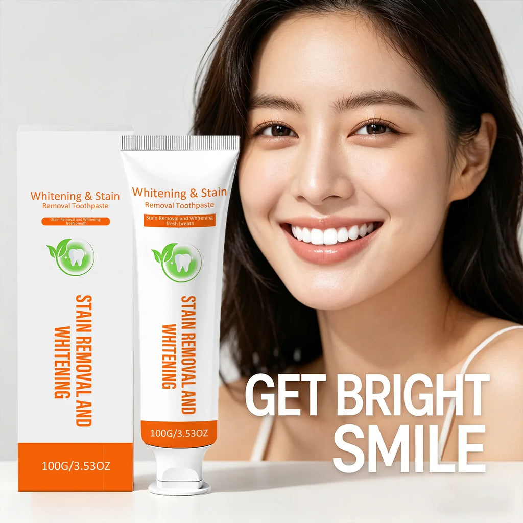 Whitening toothpaste for surface stains and fresh breath