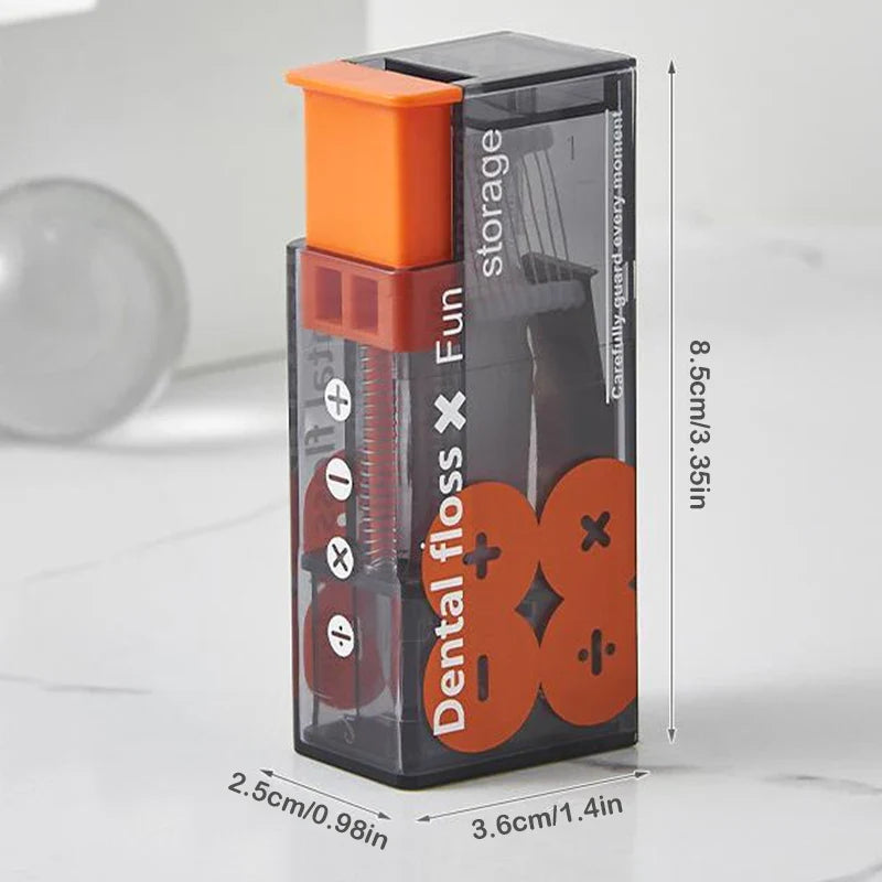 Dental floss storage box designed for travel