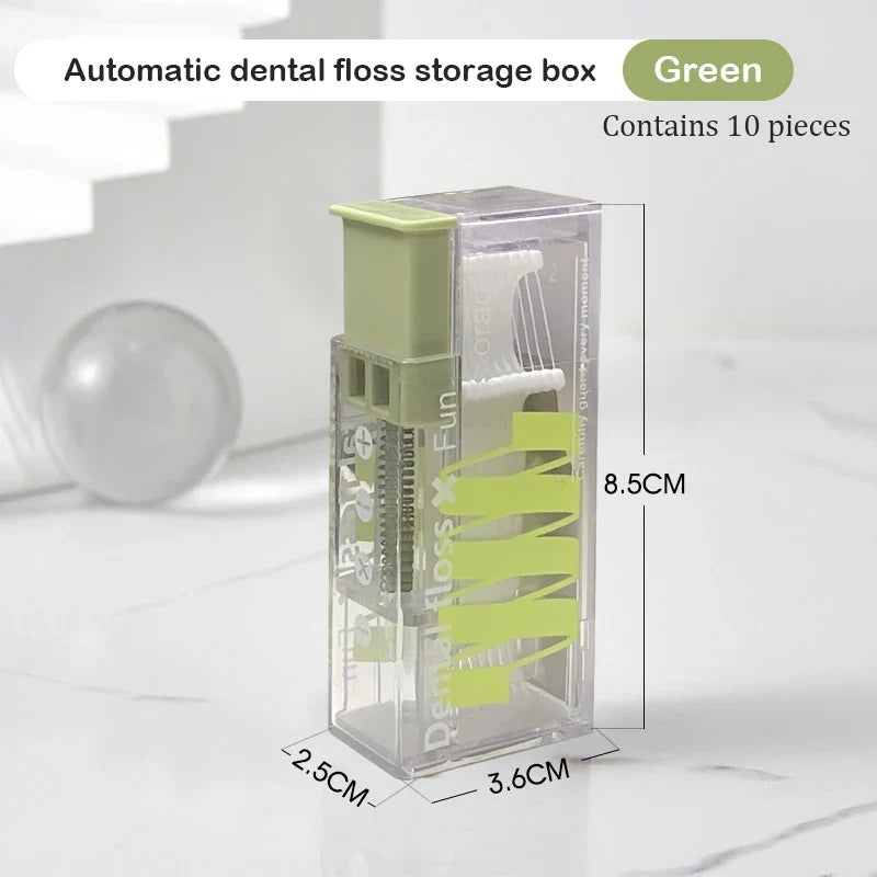 Dental floss dispenser for clean, tidy storage