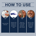 Denture fixing adhesive silicone kit arranged for application