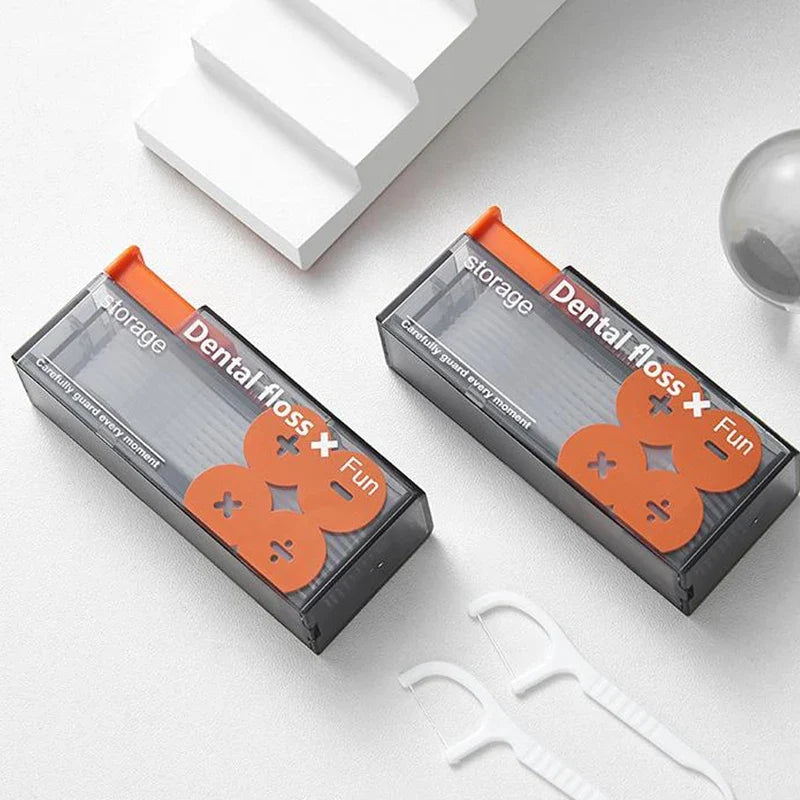 Refillable floss dispenser with dental floss inside