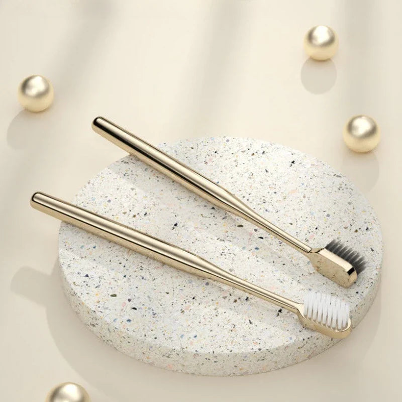 Gentle adult toothbrush for comfortable sensitive-gum care