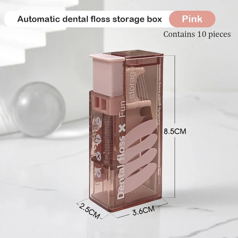 Slim dental floss case for handbags and wash bags