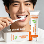 Whitening toothpaste tube shown against a clean background