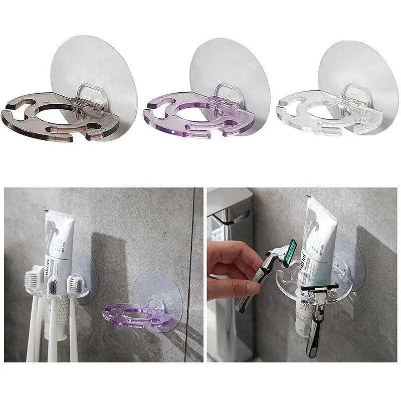 Bathroom toothbrush and toothpaste holder shown ready for everyday use
