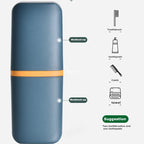 Toothbrush case with storage space for toothpaste