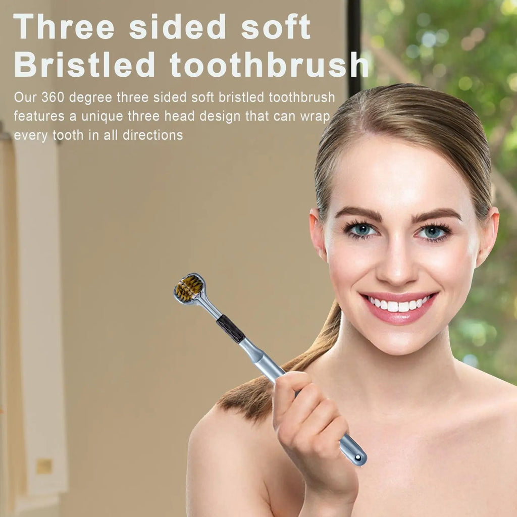 Three-Sided Soft Toothbrush For Gentle All-Round Cleaning