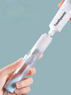 Compact toothbrush designed for mess-free brushing away from home