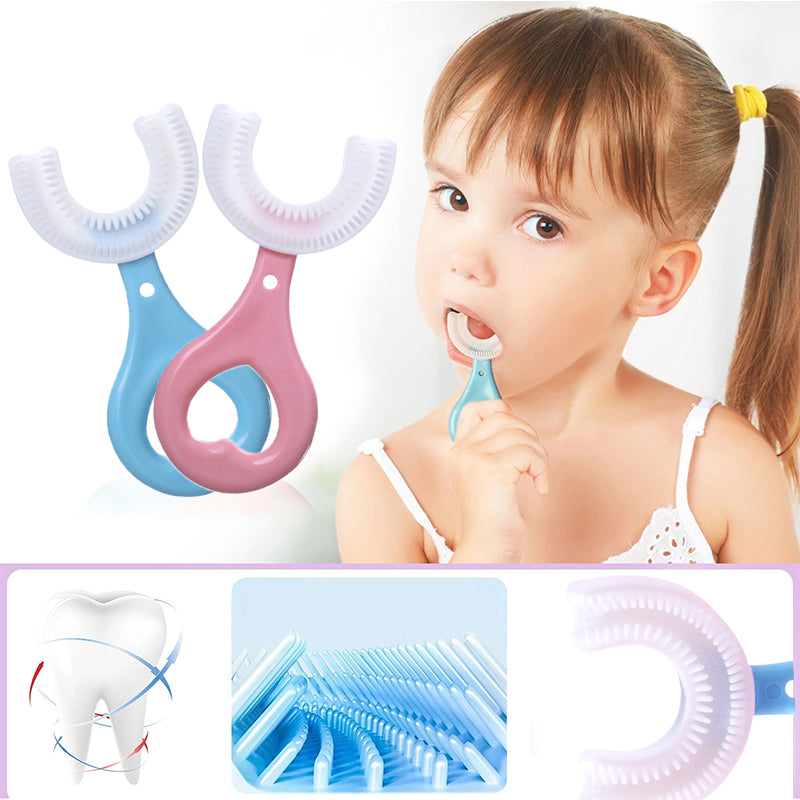 Soft toothbrush for sensitive gums shown in a bright bathroom setting