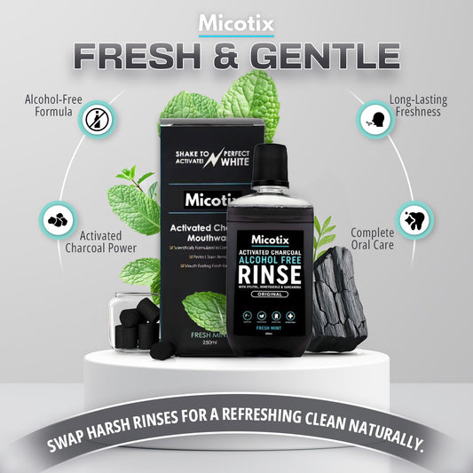 Activated Charcoal Alcohol Free Rinse