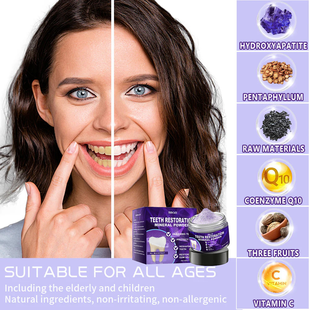 Mineral powder toothpaste for a simple brushing routine