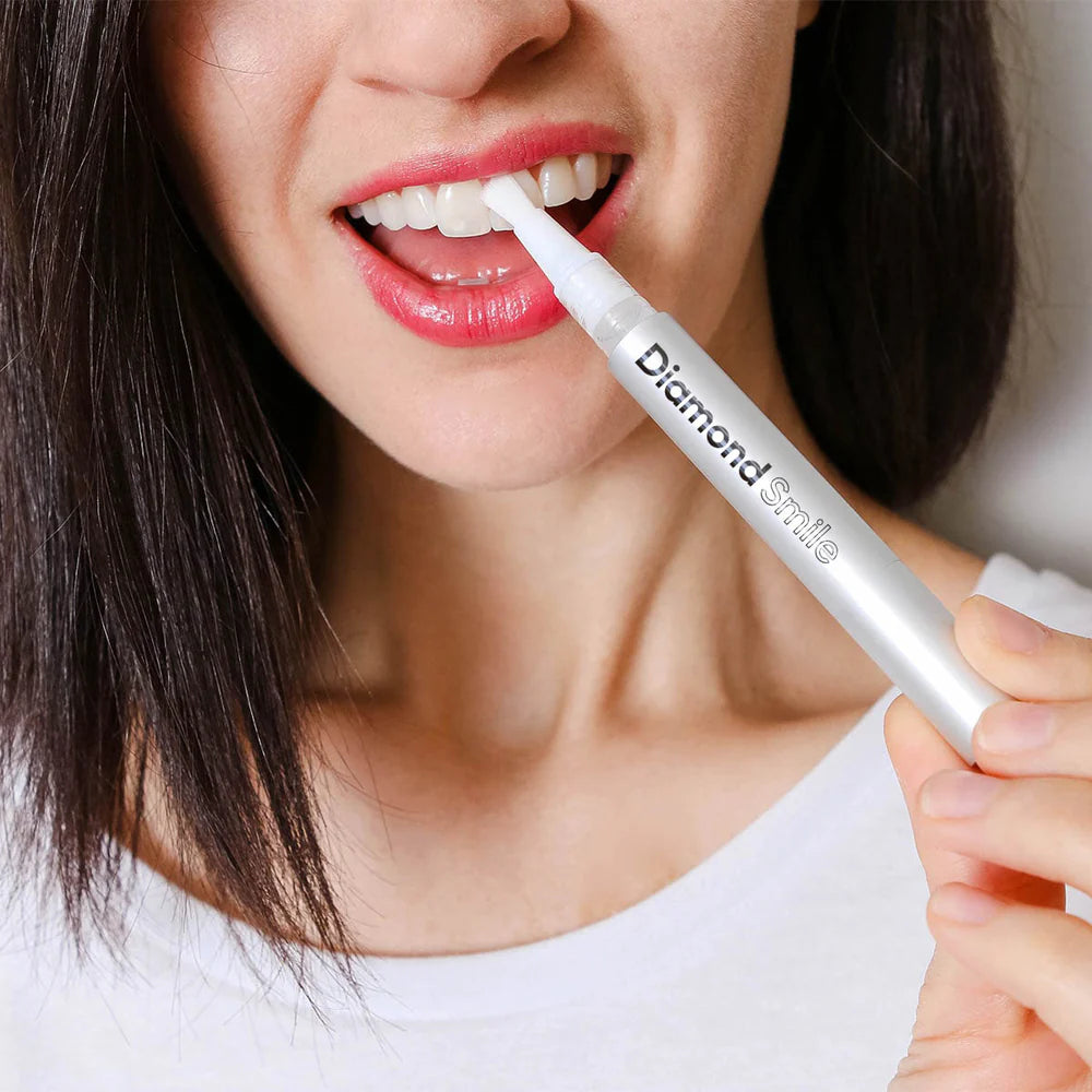 Teeth whitening pen displayed for an at-home smile routine