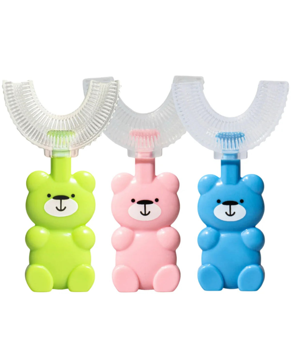 Teddy Bear U-Shaped Toothbrush for Kids
