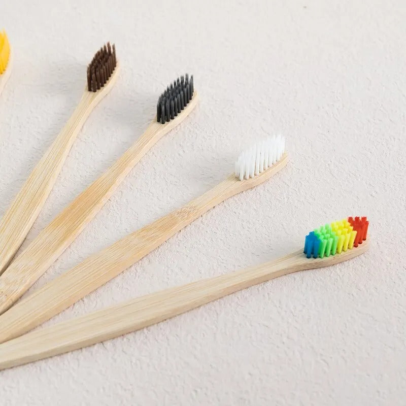 10x Bamboo Toothbrush