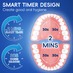 Electric toothbrush displaying a rotating brush head for thorough daily cleaning